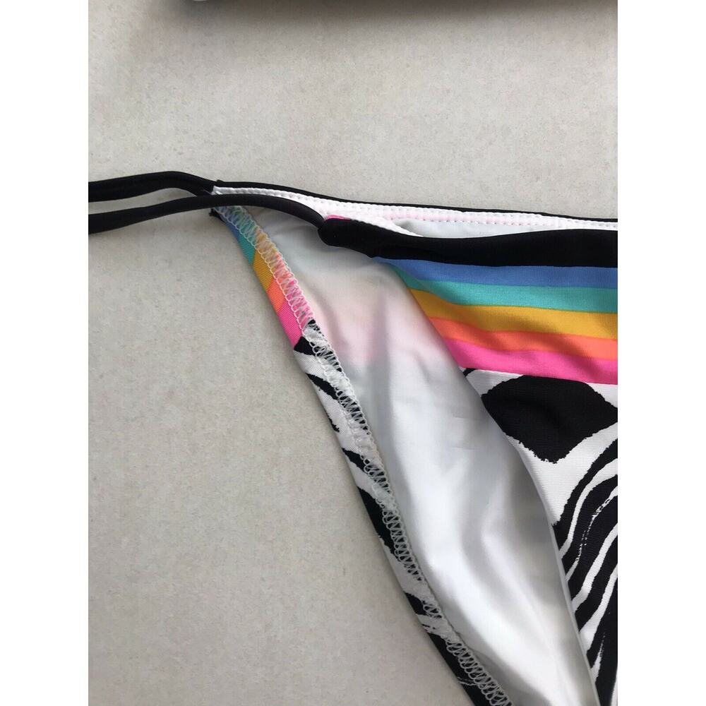 Sunshine 79 Psychedelic Zebra Triangle Top String Bikini Set - Picture 7 of 12
